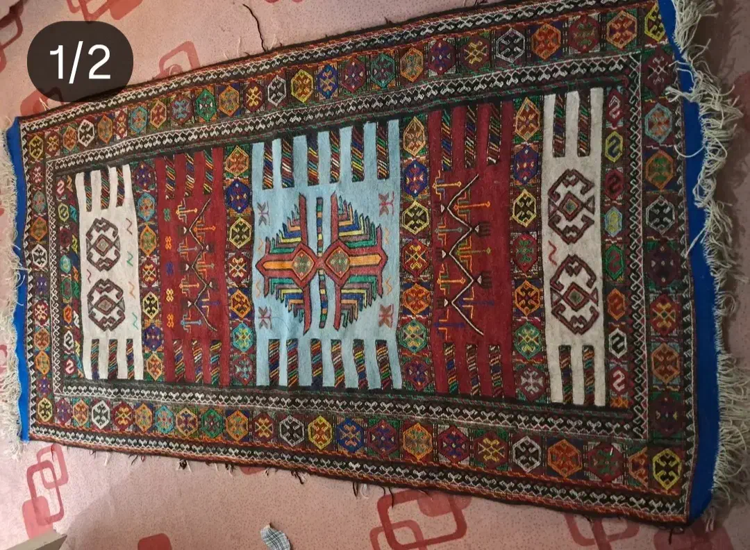 گلیم خوش نقش و نگار|گلیم، جاجیم، گبه|بجنورد, |دیوار