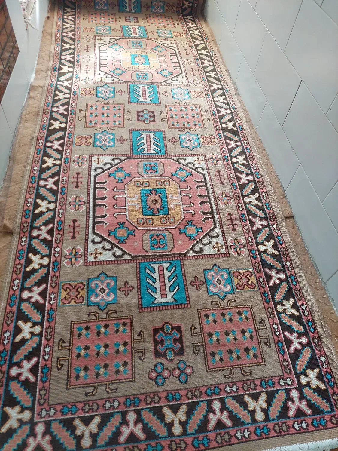 گلیم فرش تمیز|گلیم، جاجیم، گبه|تاکستان, |دیوار