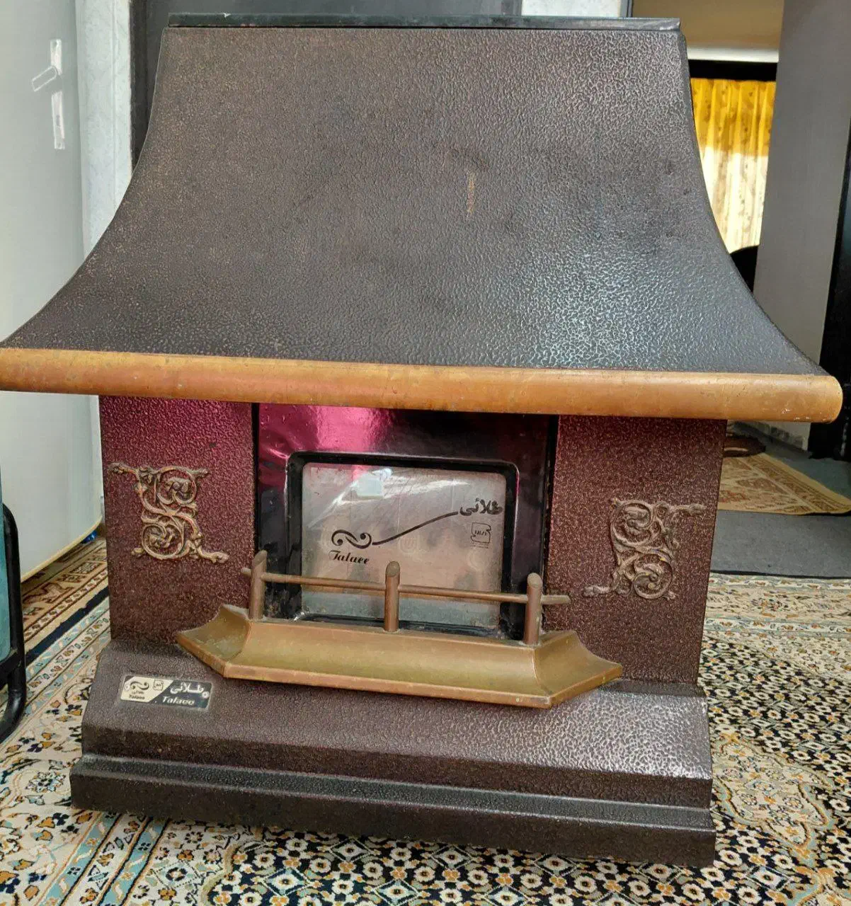 بخاری گازی طلایی شومینه مدل ۱۰۰۰۰|بخاری، هیتر، شومینه|بابل, |دیوار