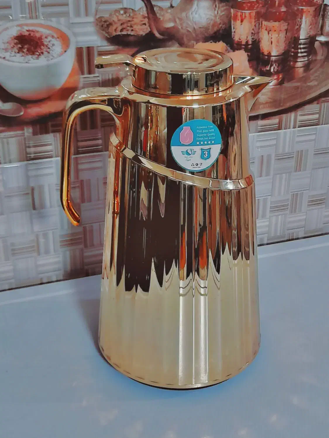 فلاکس ۳لیتری شیشه قرمز|قوری، کتری، قهوه‌ساز دستی|زاهدان, |دیوار