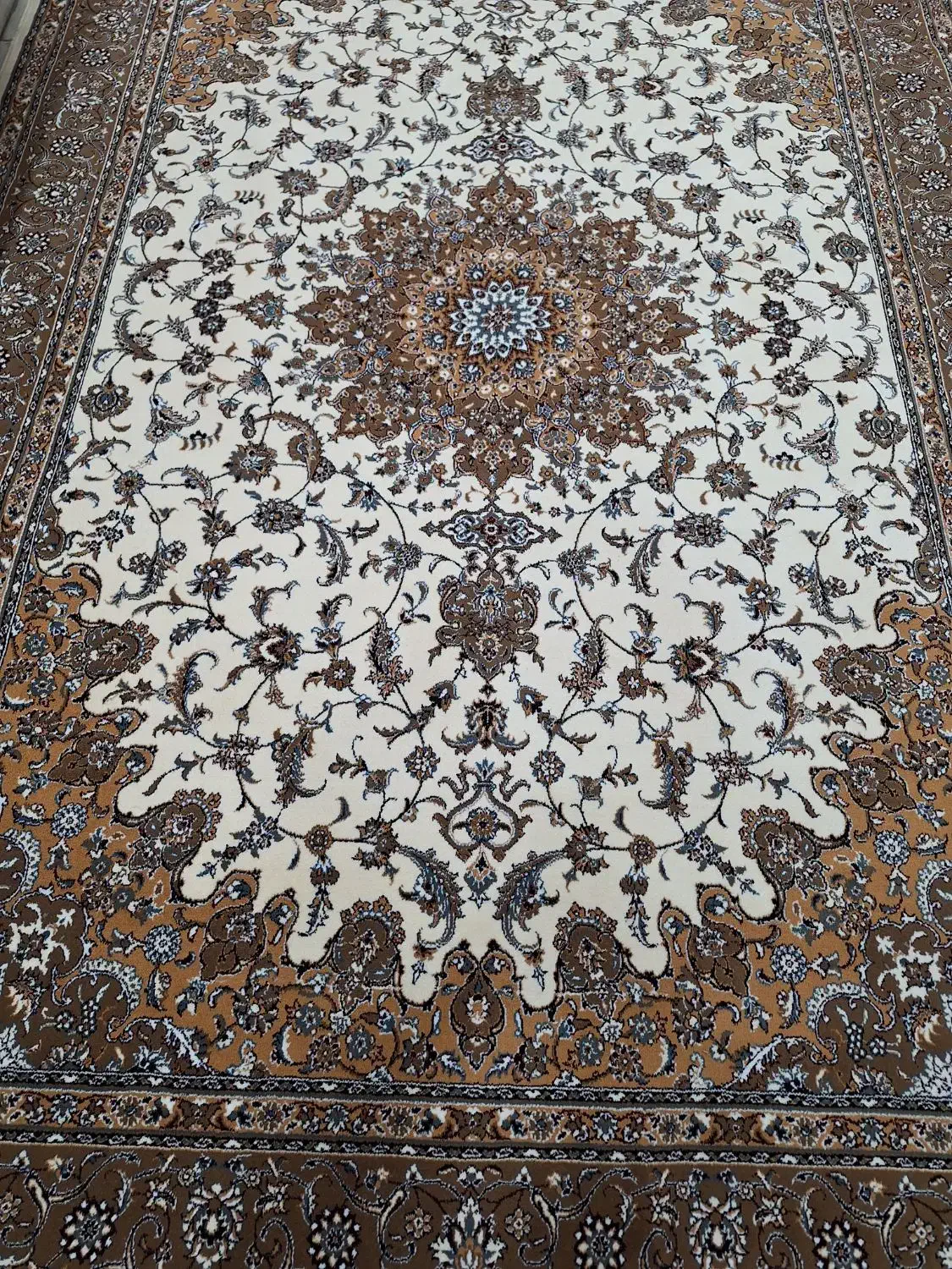 یک جفت فرش ۶متری طرح نایین کرم نو آک|فرش|اصفهان, شاهزید|دیوار