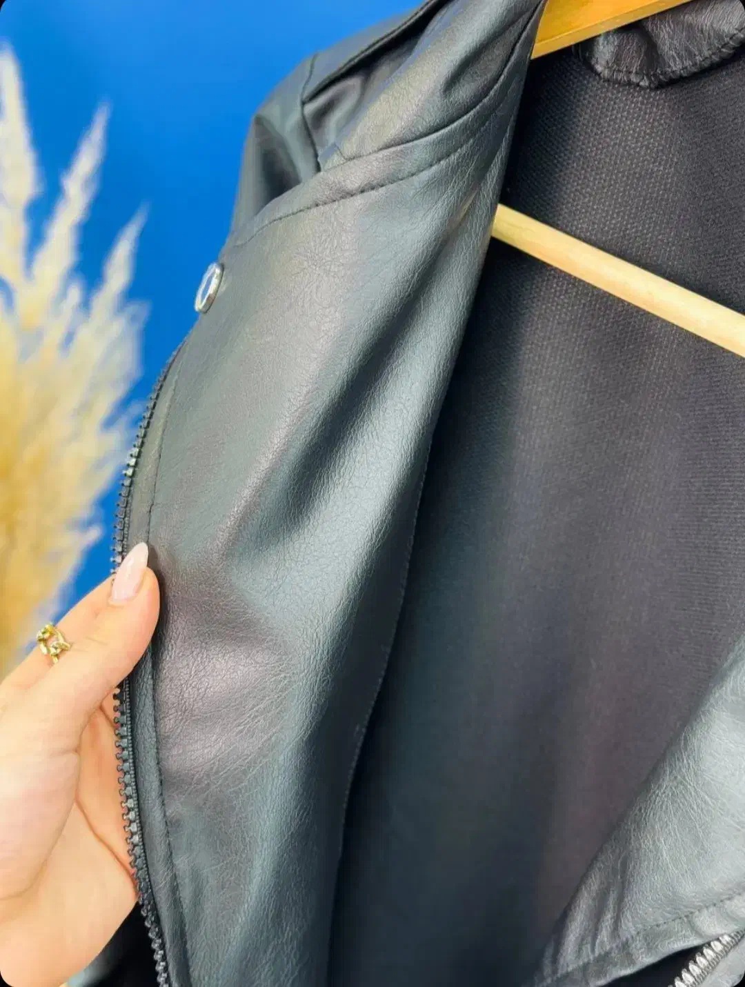 کت چرم آستین زیپ دار|لباس|رشت, حمیدیان|دیوار