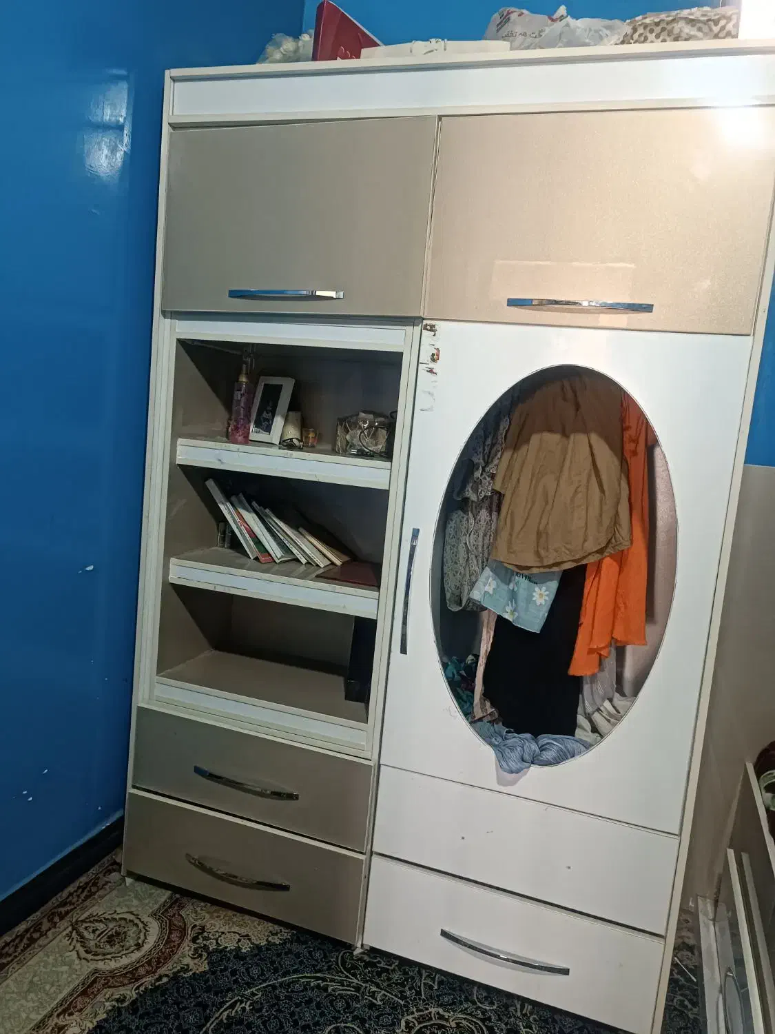 تخت یکنفره و کمد|تخت و سرویس خواب|مسجد سلیمان, |دیوار