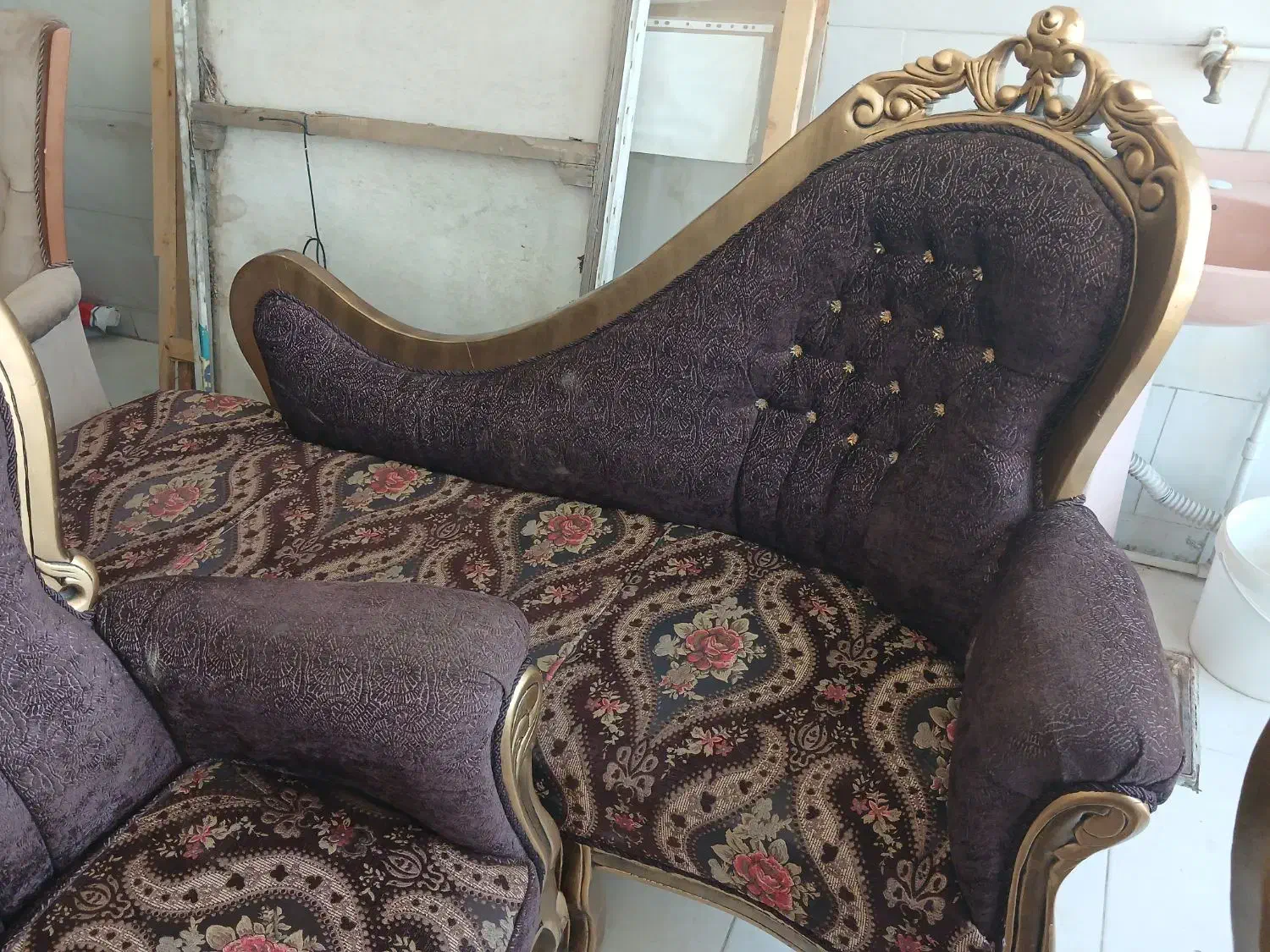 مبل نه نفره استیل در حد نو|مبلمان خانگی و میز عسلی|لنجان, |دیوار