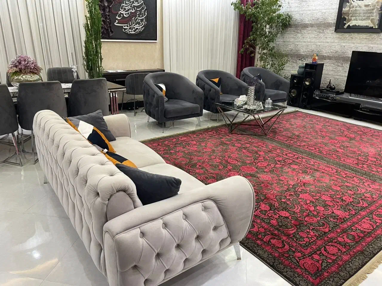 مبل ۶ نفره در حد نو|مبلمان خانگی و میز عسلی|کرمانشاه, |دیوار