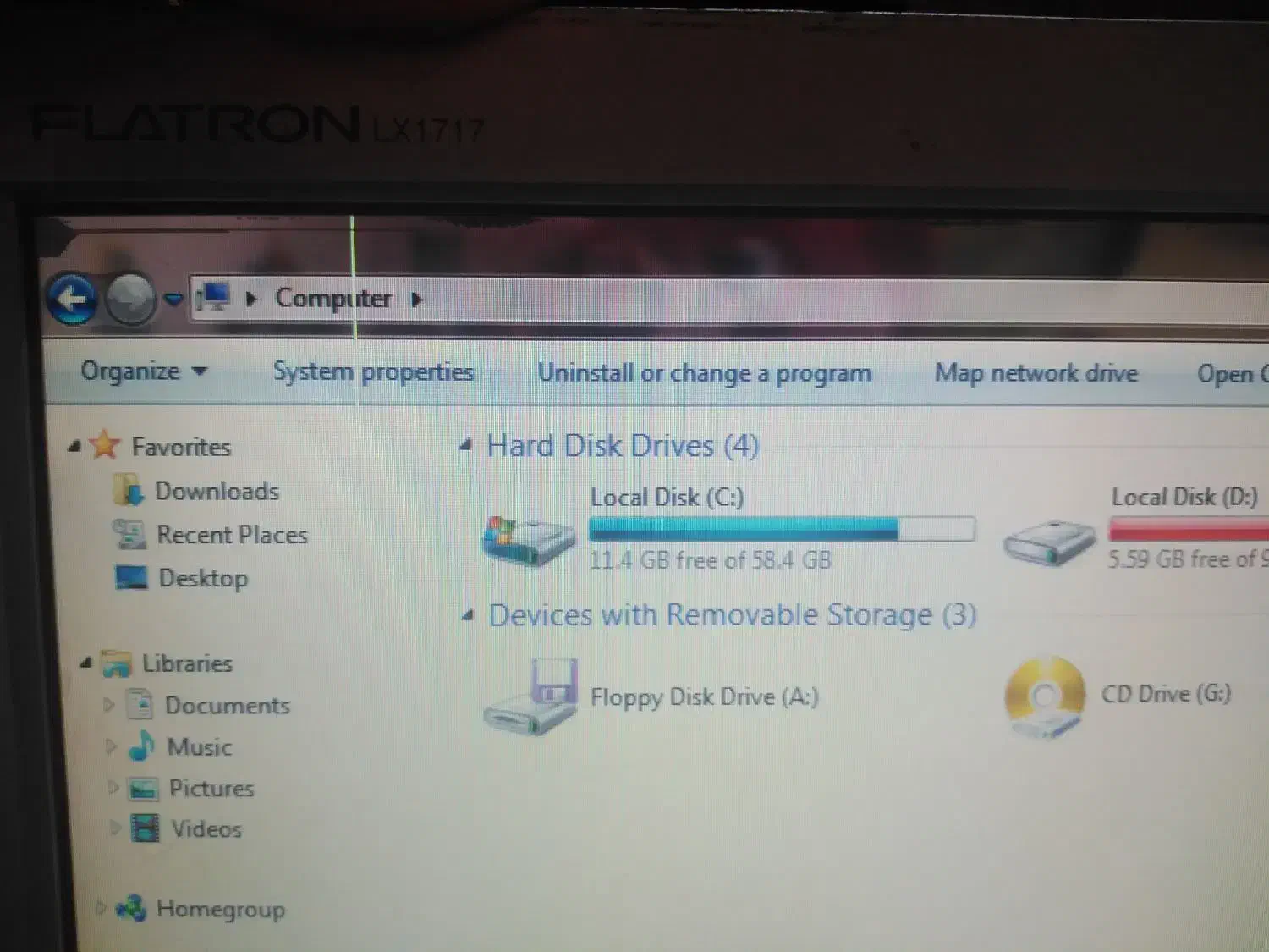 مانیتور LG 17 اینج (مدلlx1717'Flatron)|قطعات و لوازم جانبی رایانه|تهران, گمرک|دیوار