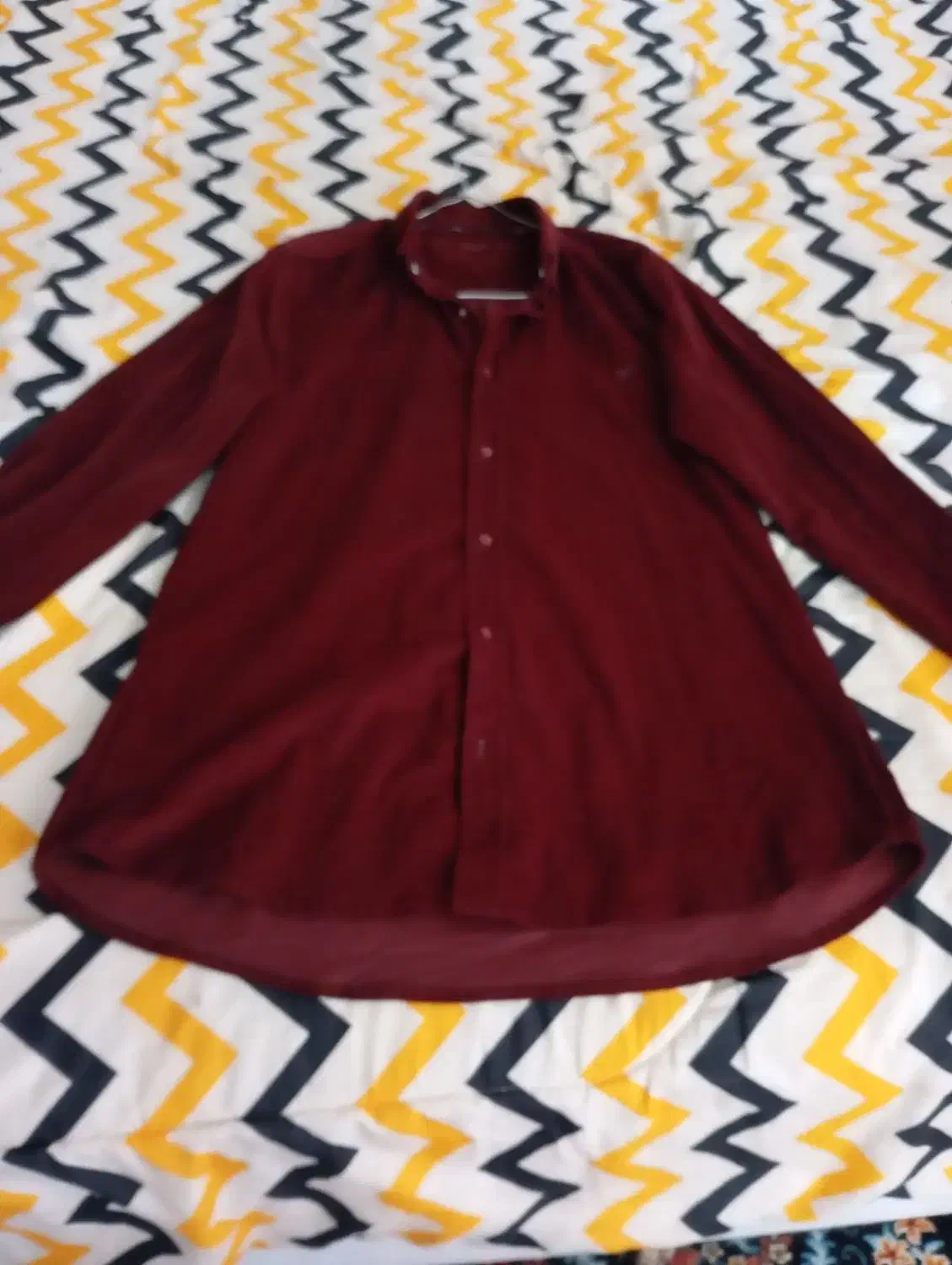 مانتو مخمل زرشکی|لباس|گرگان, |دیوار