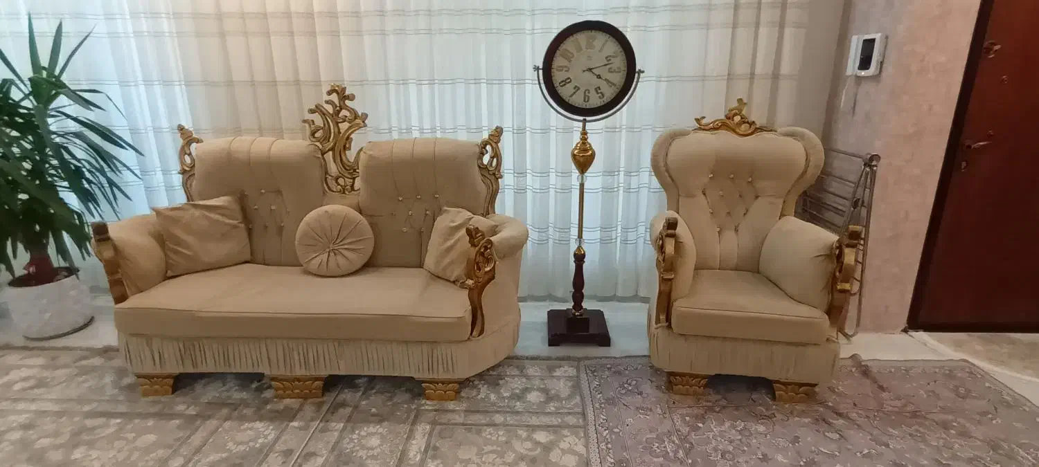 یک دست مبل ۷ نفره|مبلمان خانگی و میز عسلی|گلبهار, شهر جدید گلبهار|دیوار