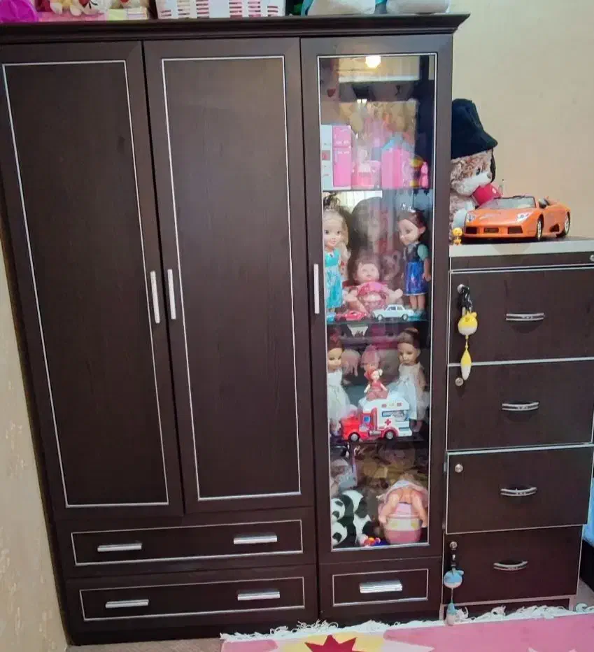 کمد وویترین وفایل 4کشو|تخت و سرویس خواب|فارسان, |دیوار