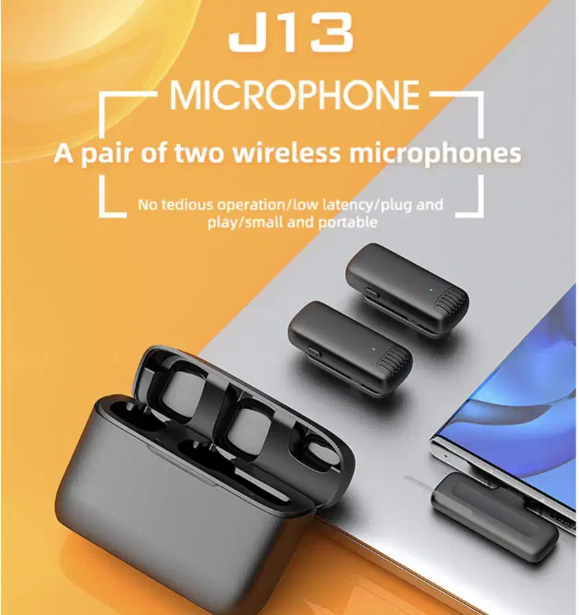 میکروفن یقه ای دوتایی J13 (سازگاری اندروید و اپل)|لوازم جانبی موبایل و تبلت|بابلسر, |دیوار