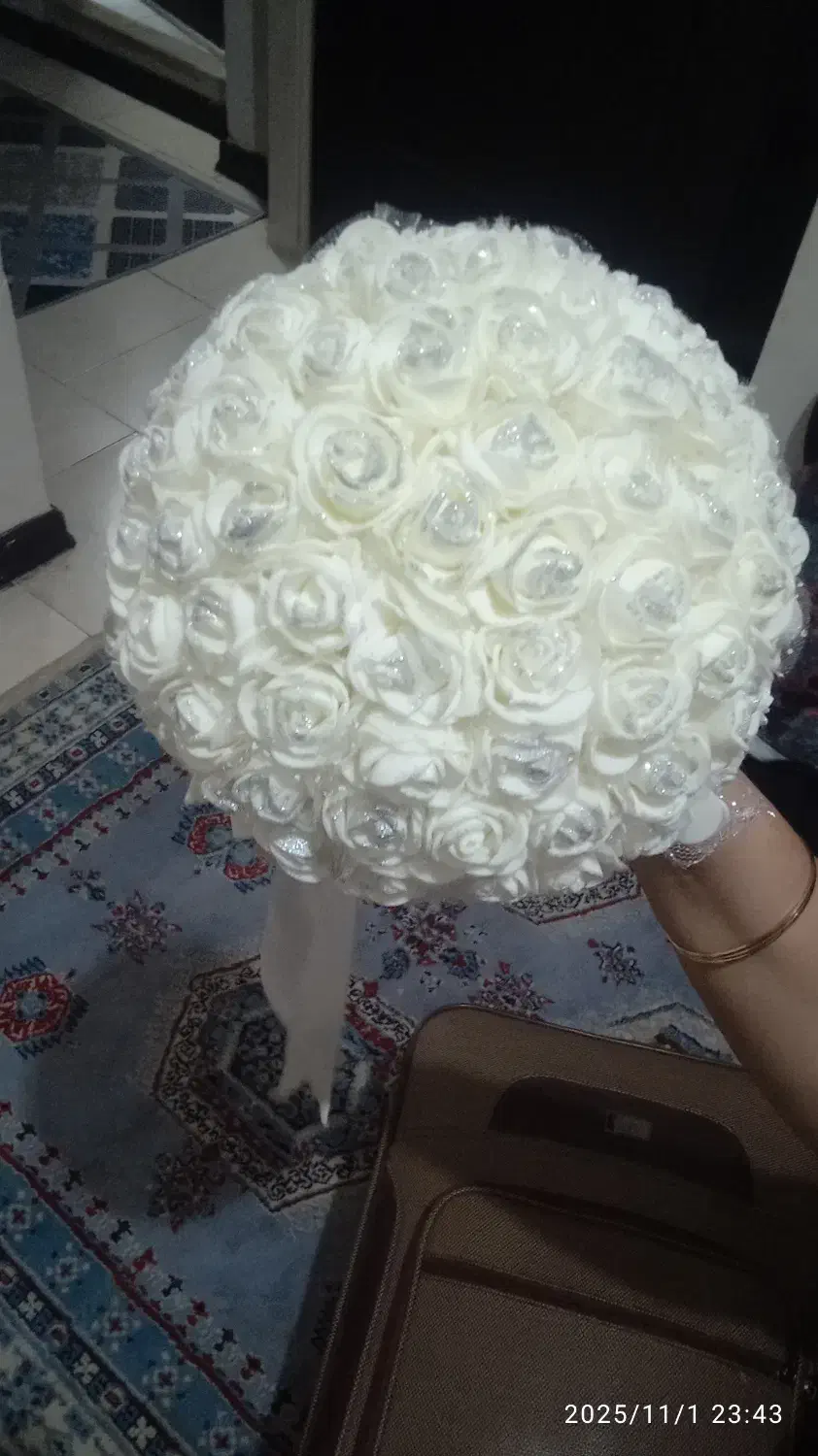 دوعدد دسته گل عروسی|گل مصنوعی|پرند, فاز ۴|دیوار