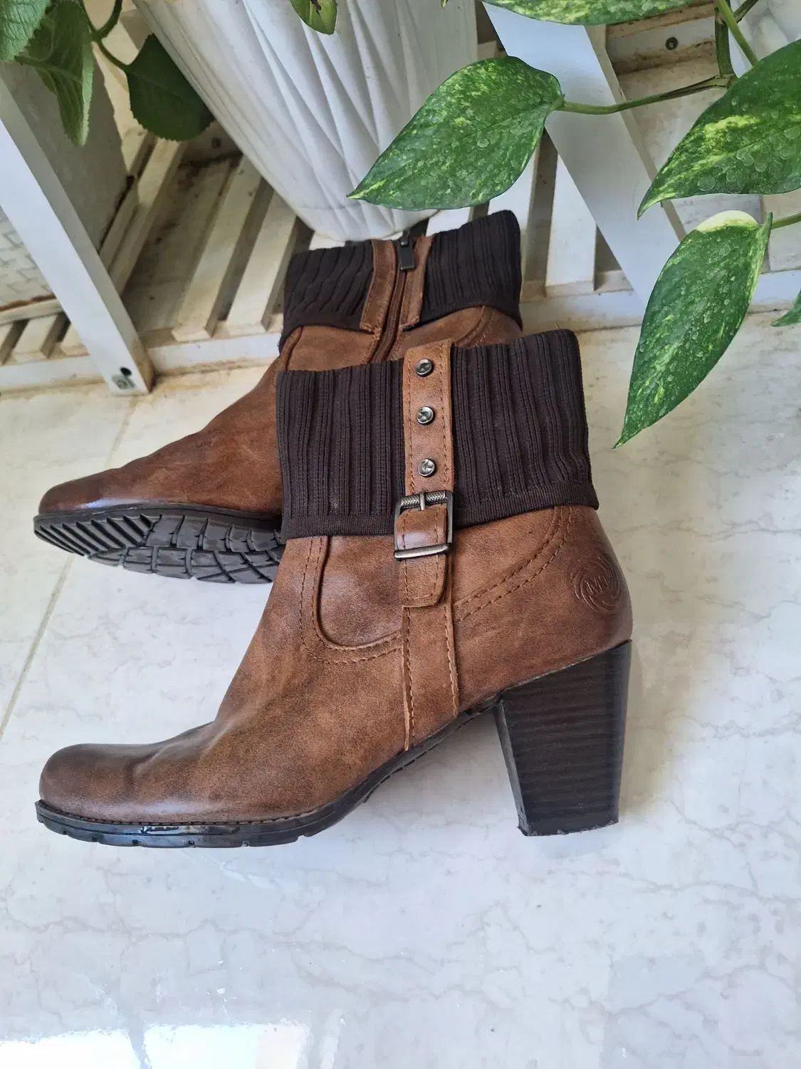 نیم بوت چرم زنانه سایز 40|کیف، کفش، کمربند|سنندج, |دیوار