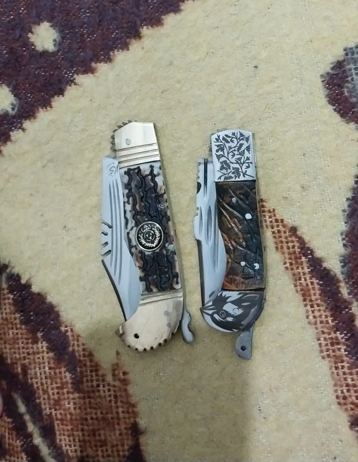 فروش دو عدد چاقو اصل زنجان در حد کوار|کوهنوردی و کمپینگ|شیراز, گل سرخ|دیوار
