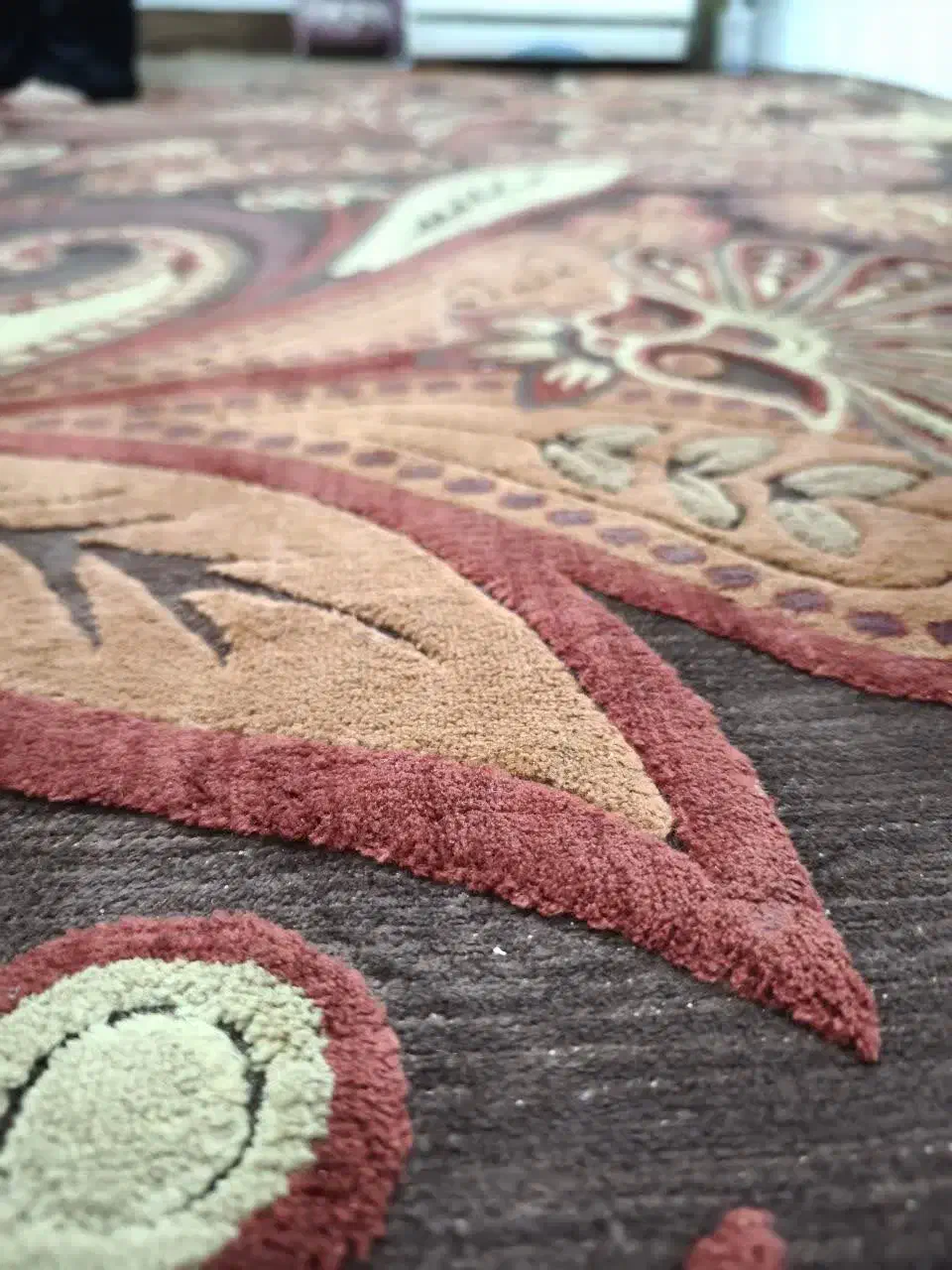 سلام گیلم فرش گل برجسته در حد نو|فرش|سلفچگان, |دیوار