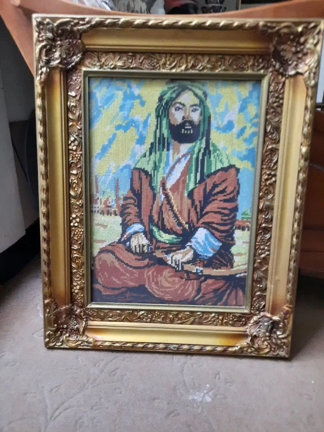 تابلو قدیمی الله حضرت علی|تابلو، نقاشی، عکس|شیراز, شهرک پرواز|دیوار