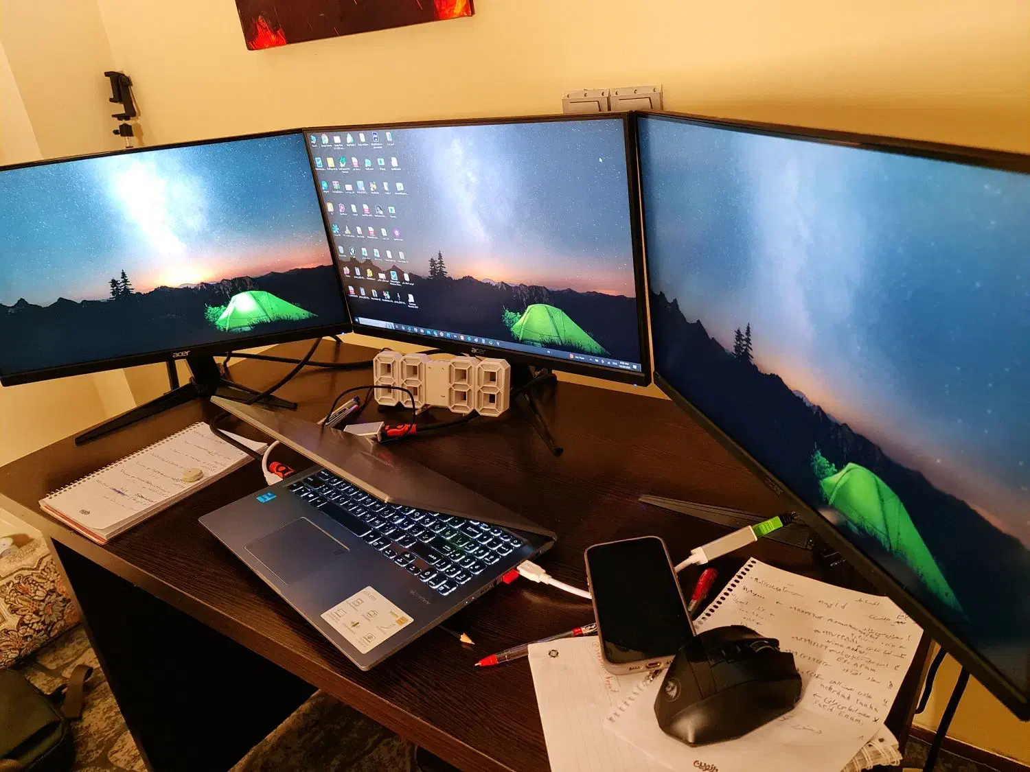 مانیتور ایسر ۲۴ اینج ۶۰ هرتز فول اچ دی|قطعات و لوازم جانبی رایانه|شوشتر, |دیوار