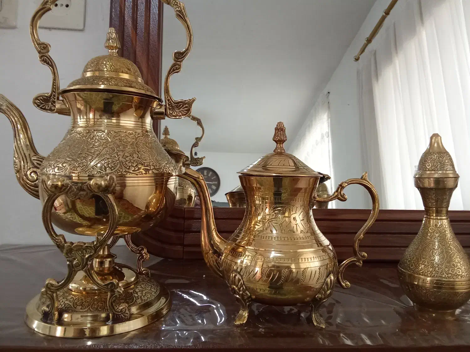 بطری برنز و کالسکه برنز وارداتی|صنایع دستی و سایر لوازم تزئینی|ملایر, |دیوار