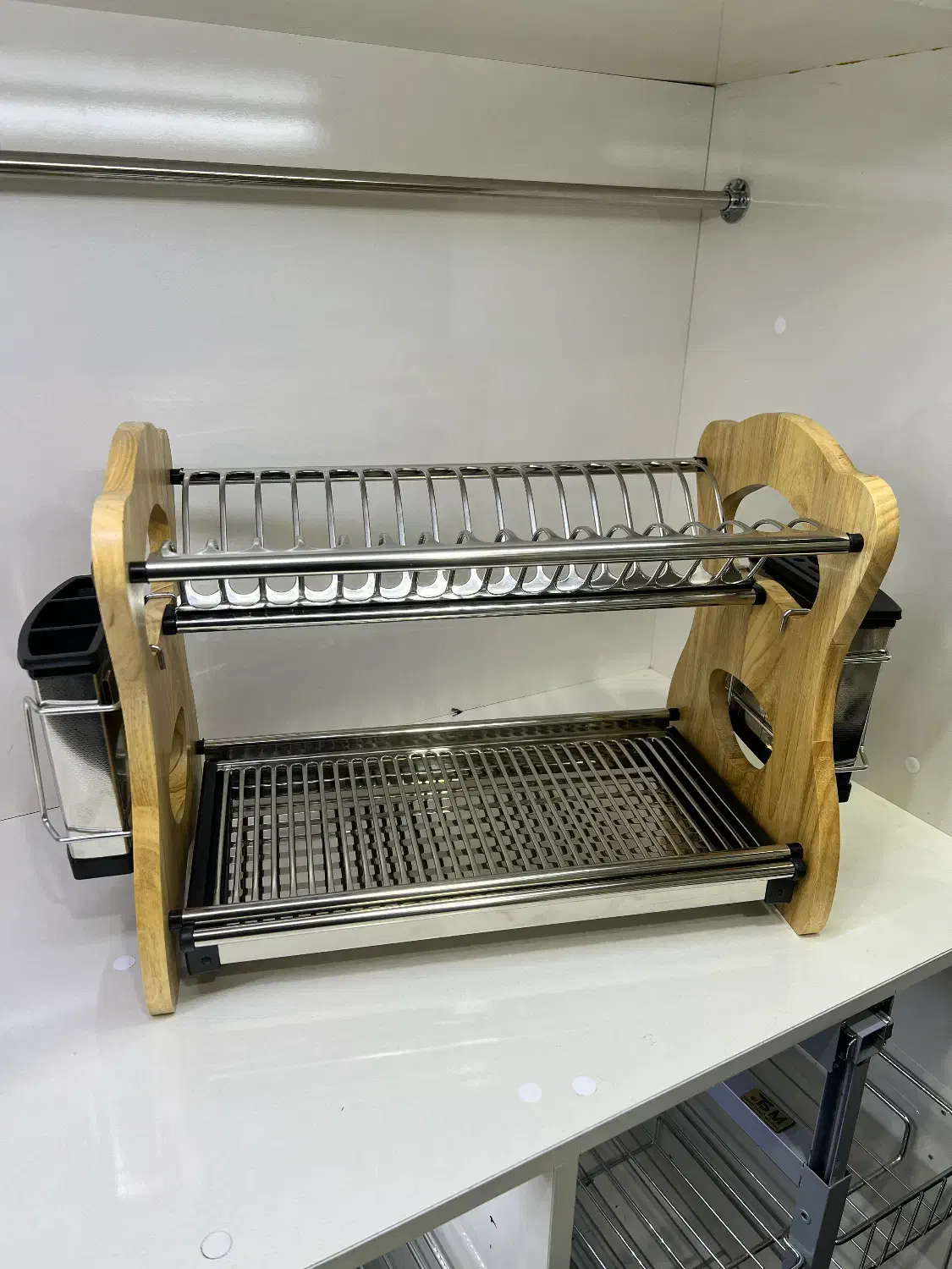 آبچکان رومیزی استیل طرح بامبو سایز کوچک|آبچکان و نظمدهنده ظروف|تبریز, |دیوار