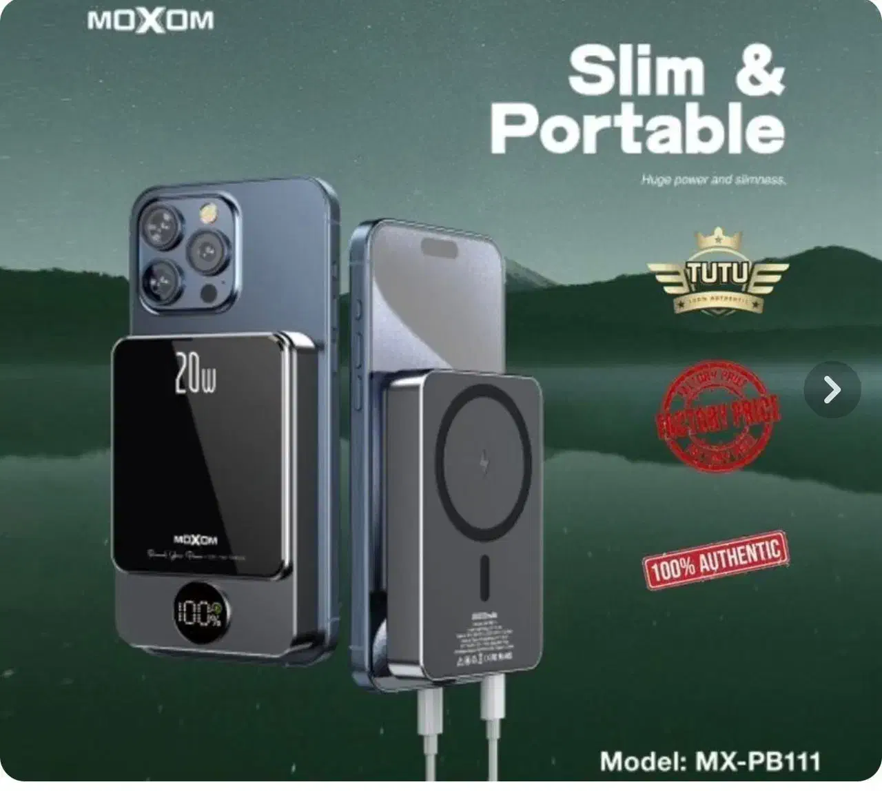 پاور بانک وایرلس ۱۰ هزار برند MOXOM|لوازم جانبی موبایل و تبلت|شیراز, زرهی|دیوار