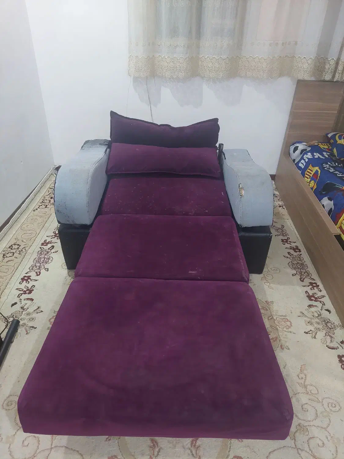 مبل یک نفره تخت شو|تخت و سرویس خواب|اهواز, فرهنگ شهر|دیوار