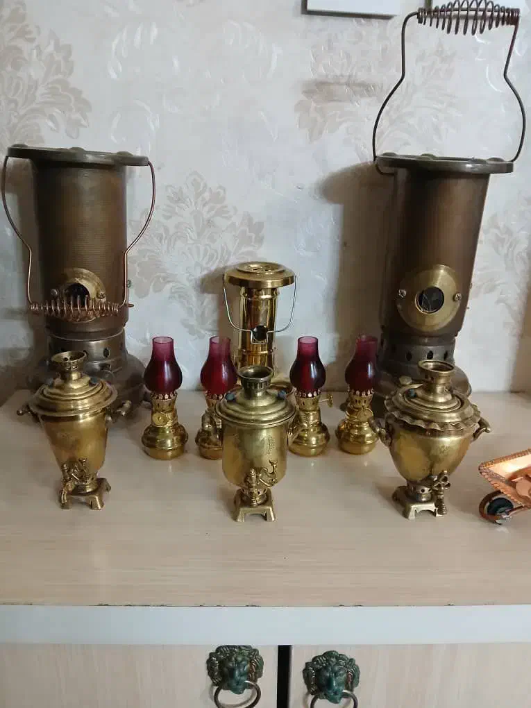 سماوربرنجی مسی برنزکلکسیون ظروف آشپزخانه برنزی|صنایع دستی و سایر لوازم تزئینی|تهران, افسریه جنوبی|دیوار