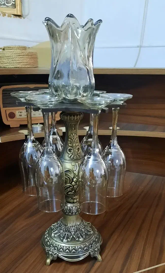 شمعدون طرح لاله|صنایع دستی و سایر لوازم تزئینی|کاشان, ملا حبیب‌الله شریف|دیوار