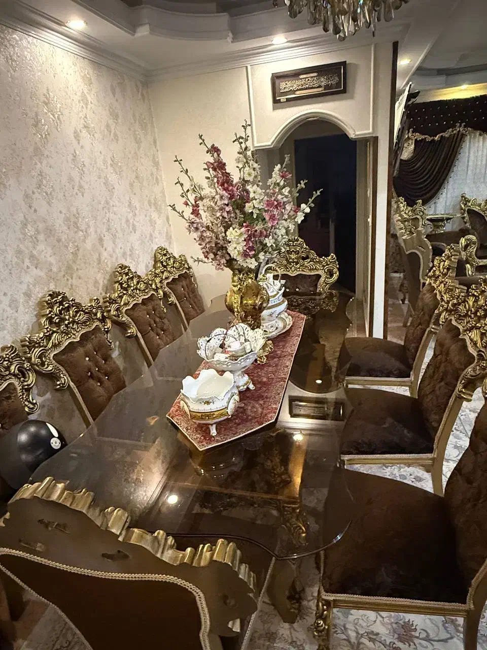 میز ناهار خوری ورق طلا|میز و صندلی غذاخوری|تهران, گلستان (شهرک راه آهن)|دیوار