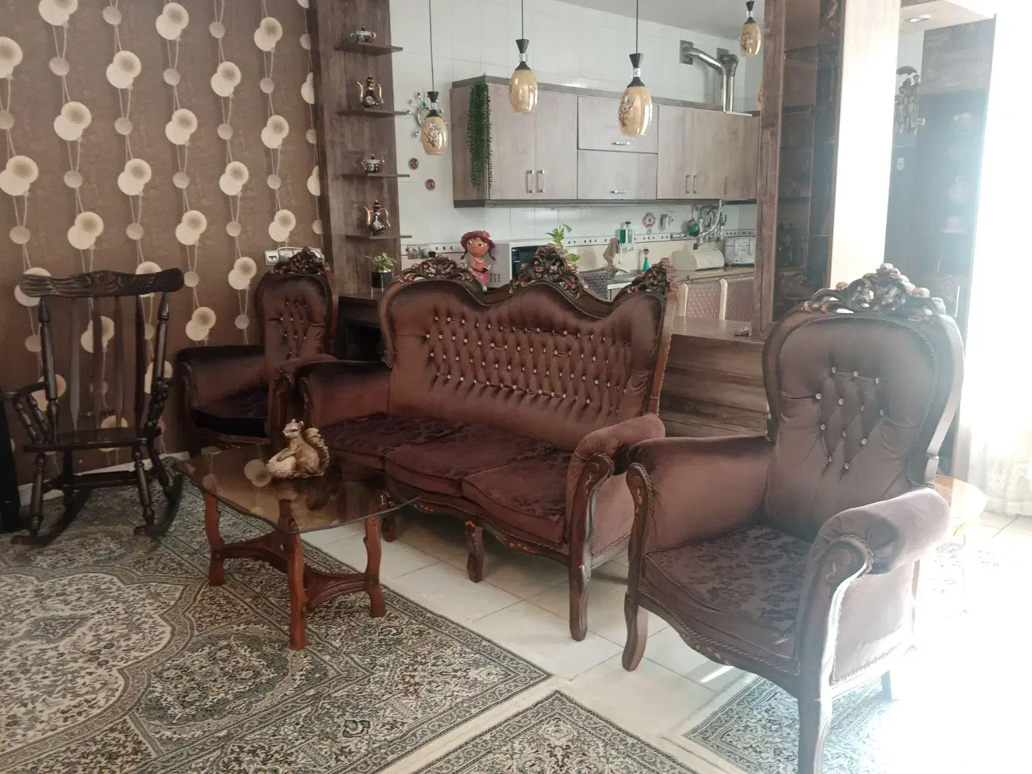 فروش مبلمان استیل سلطنتی 9 نفره با میز|مبلمان خانگی و میز عسلی|نجف‌آباد, ویلاشهر|دیوار