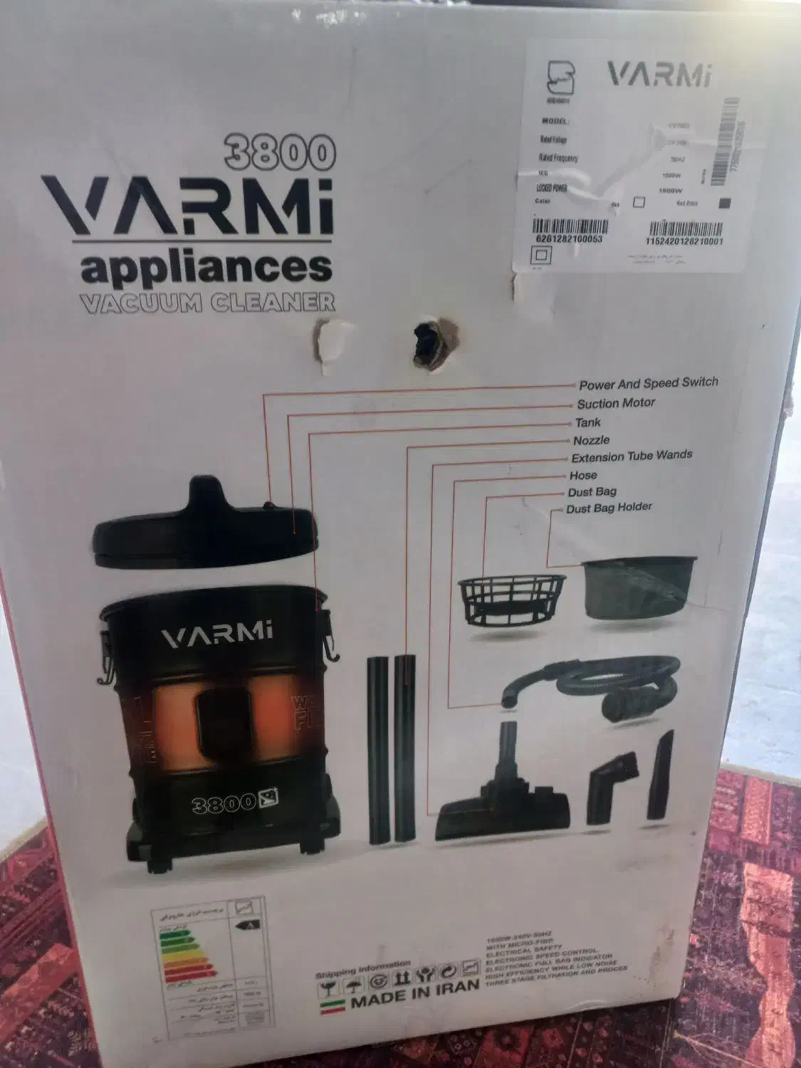 جاروبرقی 3800W سطلی|جاروبرقی، جارو شارژی، بخارشو|بهبهان, |دیوار