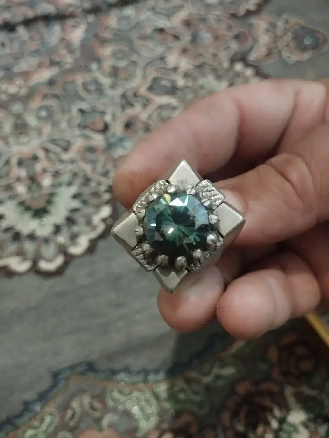 انگشتر موزانایت  کشاورز  یک و انگشتر ری احمد یک|جواهرات|کرج, آق تپه|دیوار