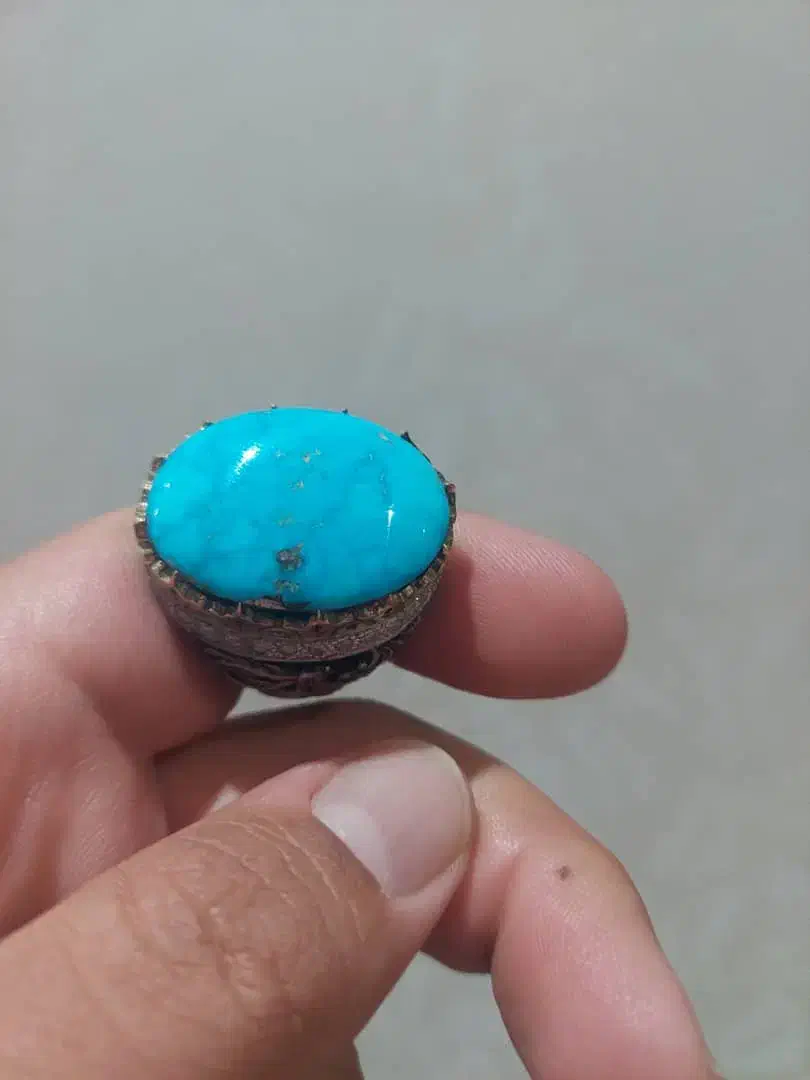 انگشتر فیروزه نیشابور مخراجکاری|جواهرات|میبد, |دیوار