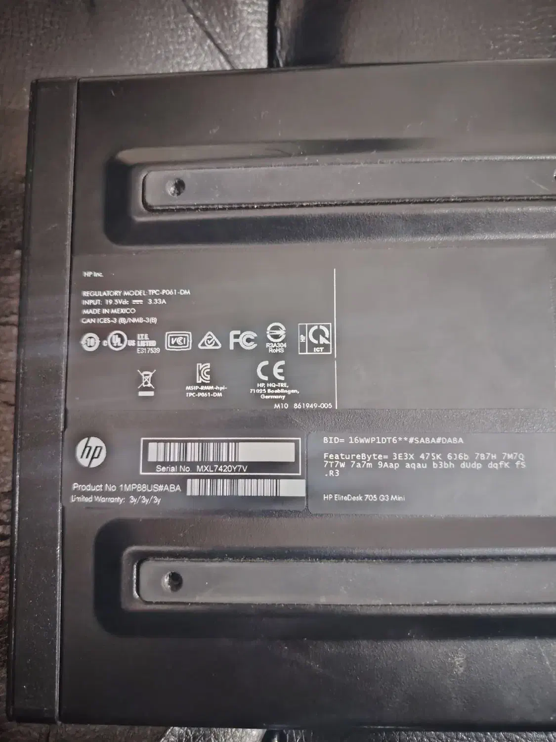 کیس مینی hp 705 g3|رایانه رومیزی|تبریز, |دیوار