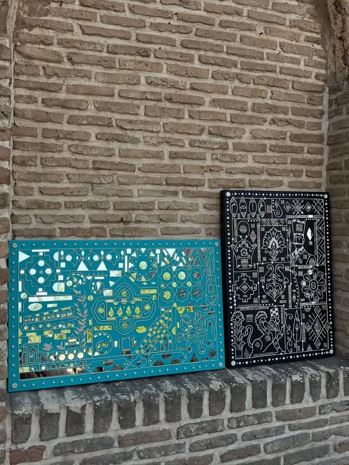 تابلو کالیگرافی و تلفیقی فرش|تابلو، نقاشی، عکس|شاهین دژ, |دیوار