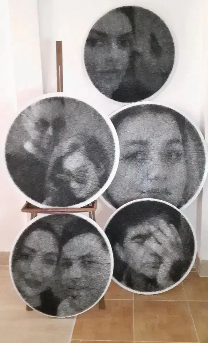 تابلو میخ و نخ چهره|تابلو، نقاشی، عکس|تهران, آرژانتین|دیوار