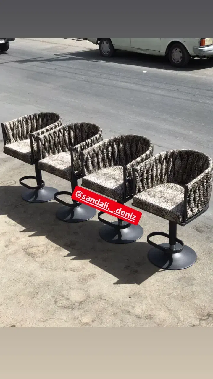 صندلی اپن کانتر جکدار مدل سارما بافتی|صندلی و نیمکت|چهاردانگه (تهران), |دیوار