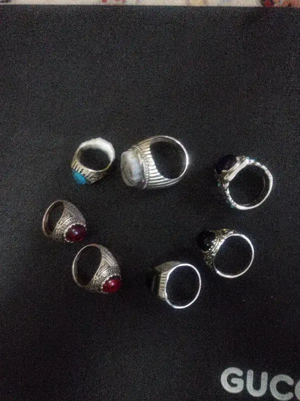 ۷ عدد انگشتر نقره|جواهرات|قرچک, پارس سرام|دیوار