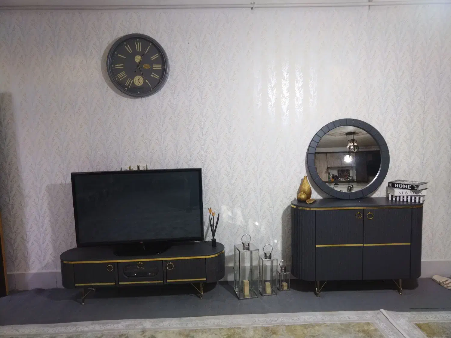 آیینه کنسول ومیزتلوزیون|بوفه، ویترین، کنسول|سامن, |دیوار