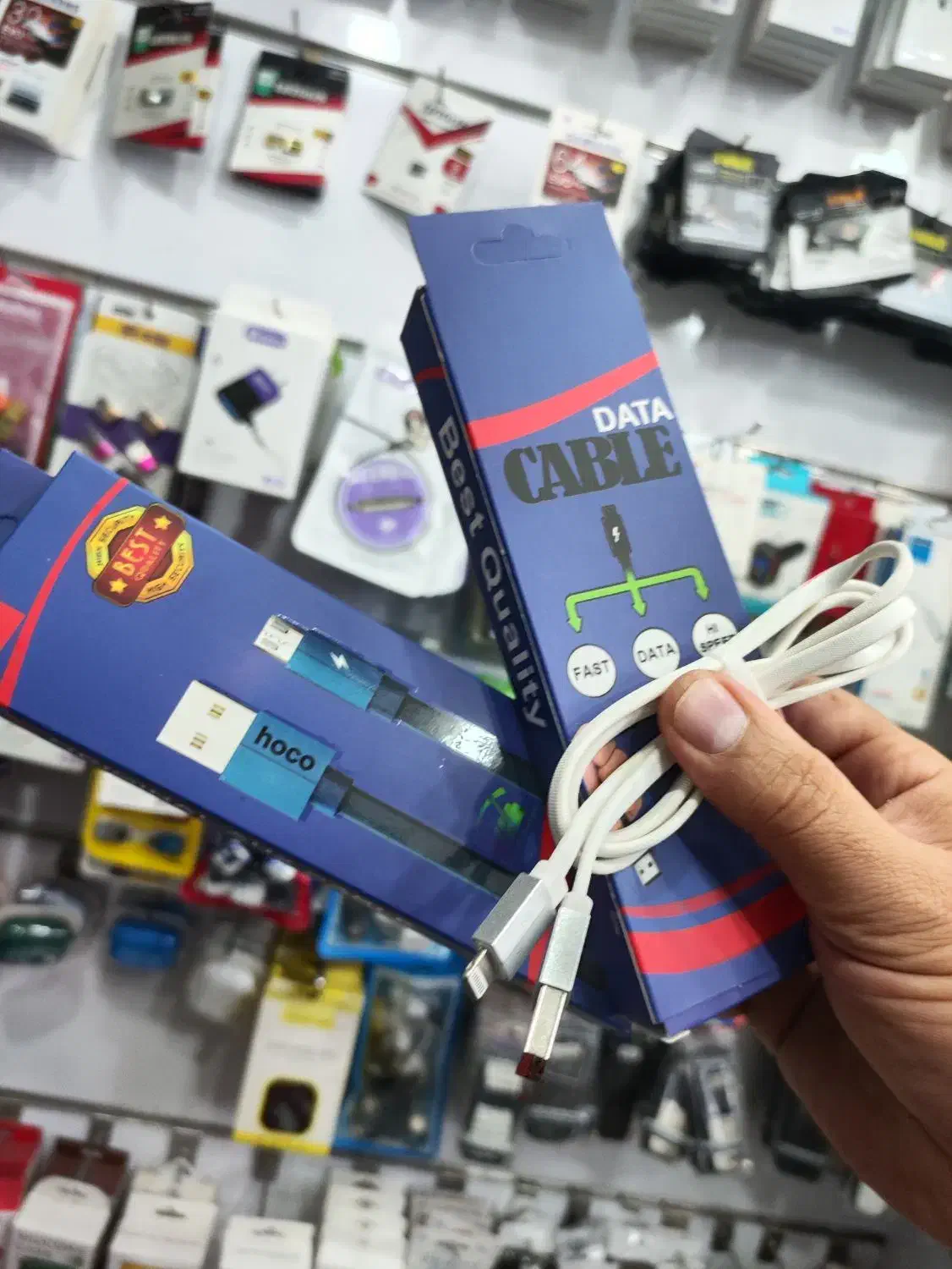 کابل شارژ آیفونی لاتینگ جنس بدنه کنف دو سر فلزی|لوازم جانبی موبایل و تبلت|قم, نیروگاه|دیوار