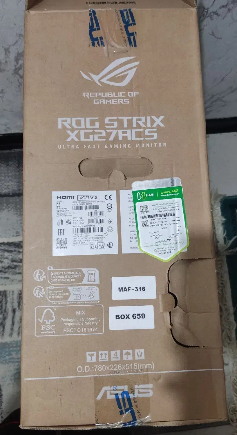 مانیتور ASUS XG27ACS|قطعات و لوازم جانبی رایانه|پاکدشت, پاکدشت (مامازند)|دیوار