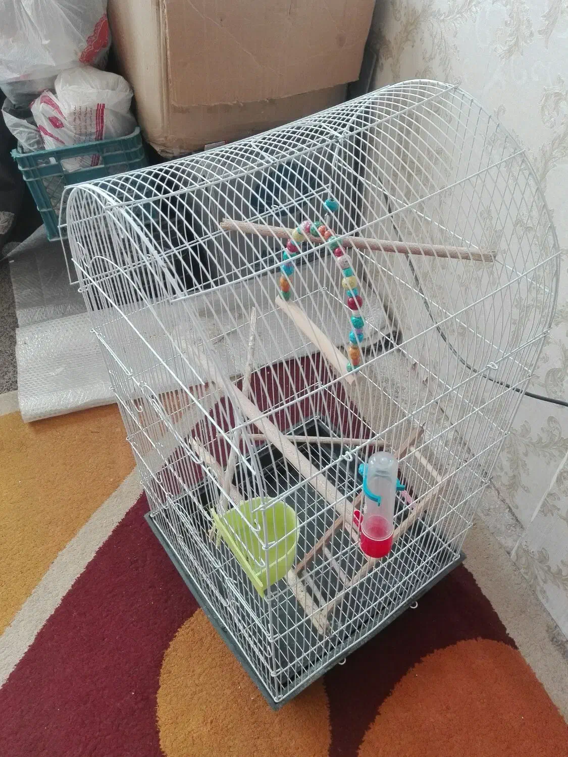 قفس زینتی بزرگ باتمام تجهیزات|لوازم جانبی حیوانات|فولادشهر, A2|دیوار