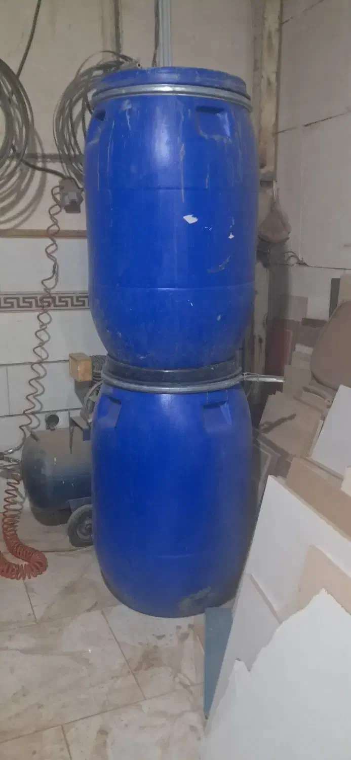 بشکه پلاستیکی 200لیتری|ظروف نگهدارنده، پلاستیکی، یک‌بارمصرف|الوند, |دیوار