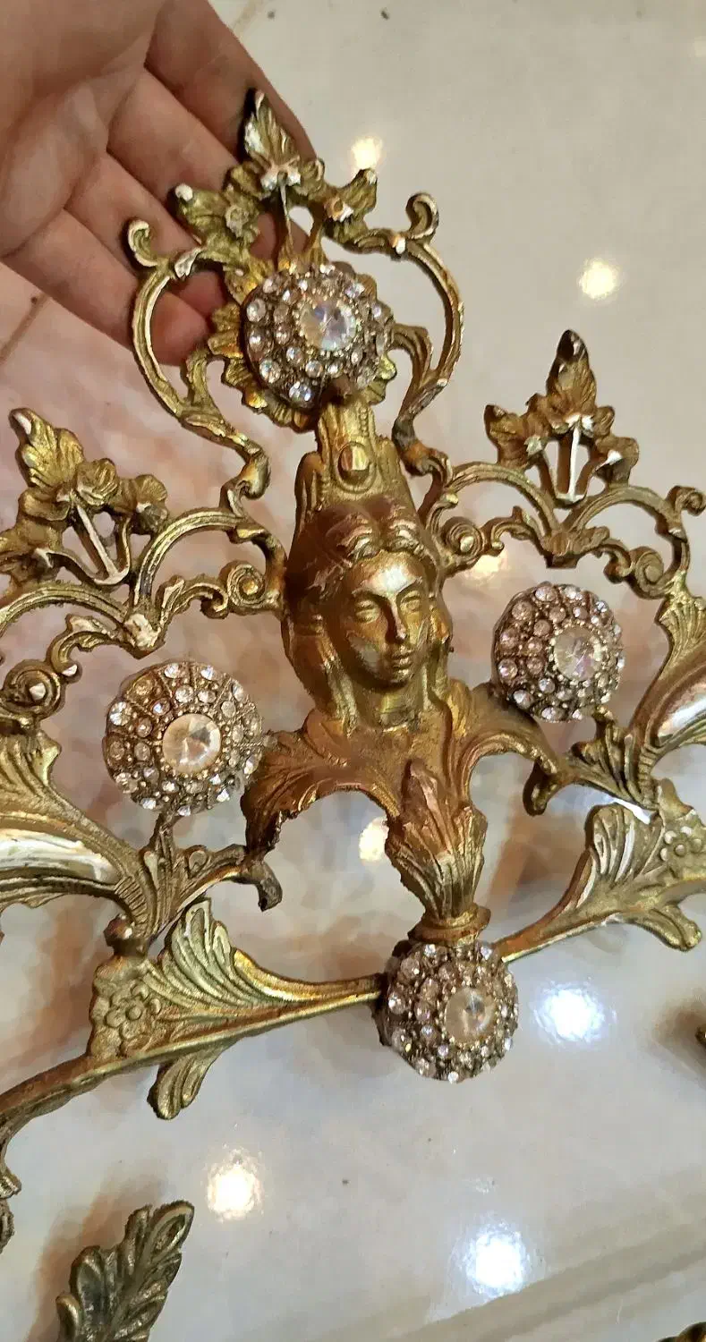 جا حوله ای قدیمی  برنجی اصل سنگین مناسب جهیزیه|صنایع دستی و سایر لوازم تزئینی|مشهد, نوید|دیوار