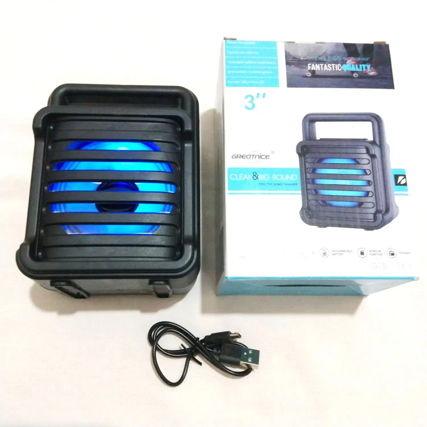 اسپیکر بلوتوثی گریت نایس مدل1343|پخشکننده همراه|سنندج, |دیوار