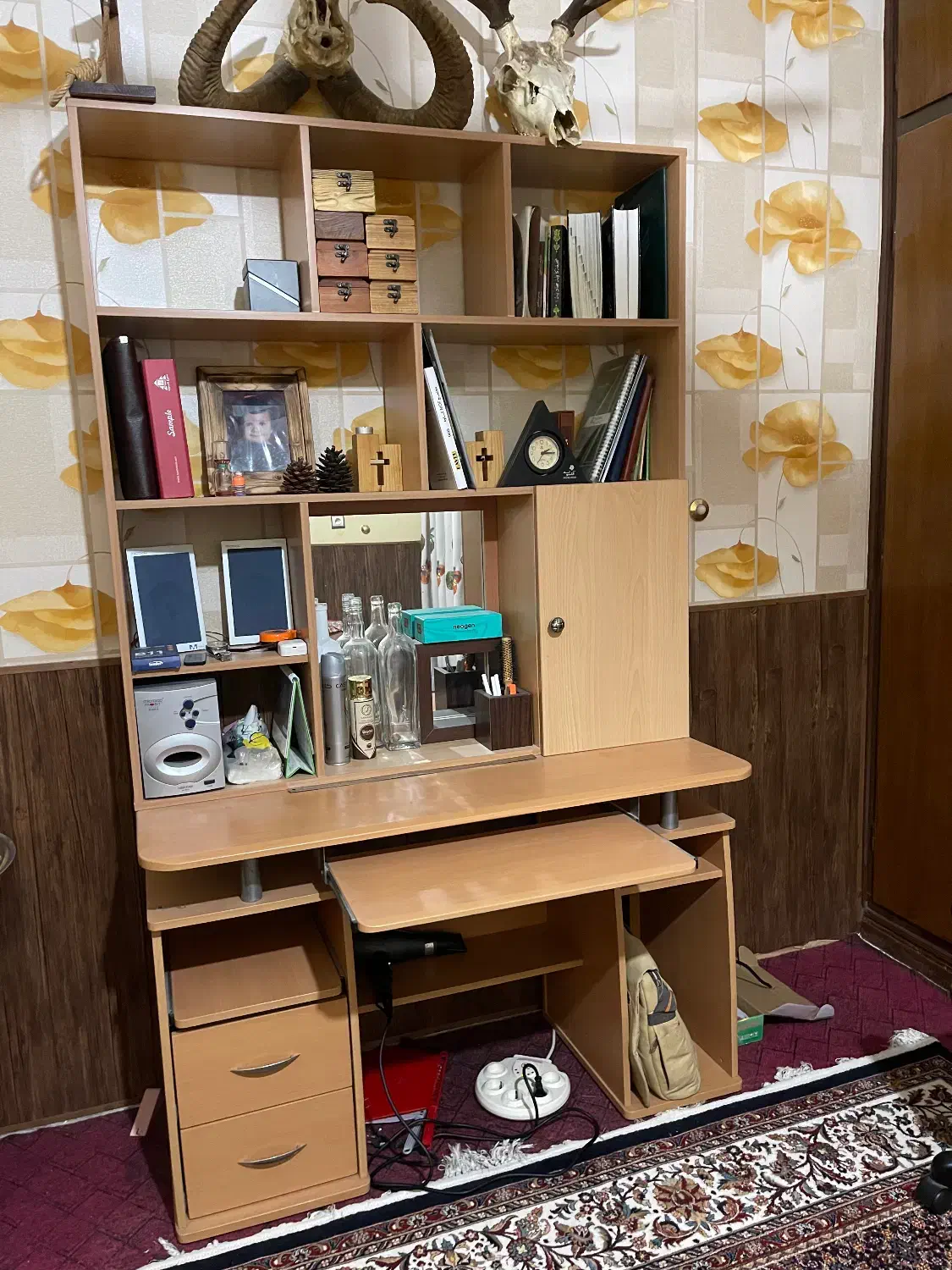 میز تحریر و کتابخانه MDF|میز تحریر و کامپیوتر|گرگان, |دیوار