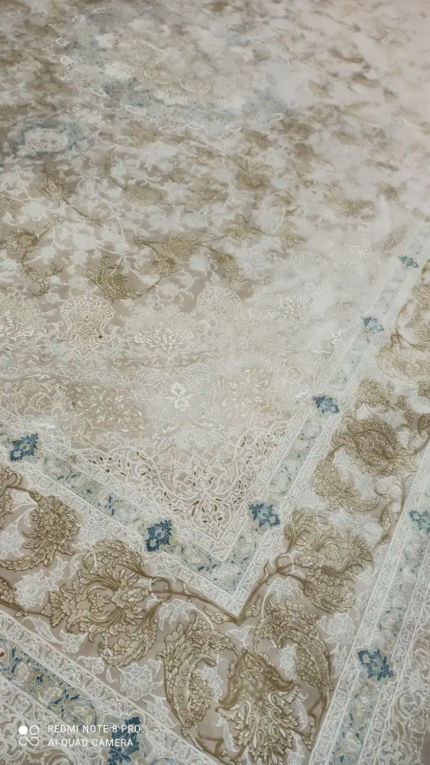 جفت ۱۲ متری ۱۲۰۰ شانه تمام نخ گل برجسته نو|فرش|ساوه, |دیوار