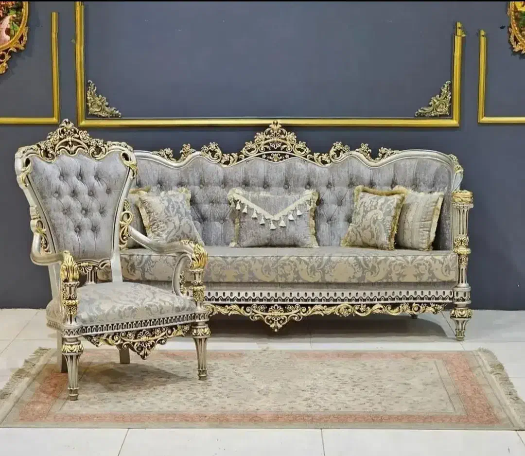 مبل سلطنتی مدل پیچک|مبلمان خانگی و میز عسلی|رشت, سیا اسطلخ|دیوار