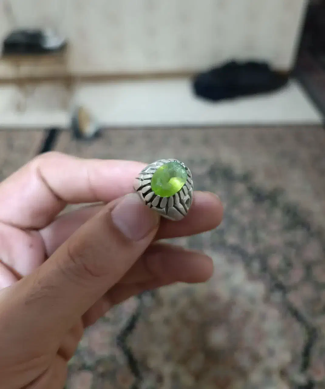 انگشتر نقره زبرجد|جواهرات|سنقر, |دیوار