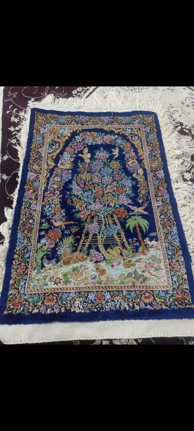 فروش فرش دستبافت تمام ابریشم ۶۰در۹۰|فرش|تهران, فلسطین (میدان انقلاب)|دیوار