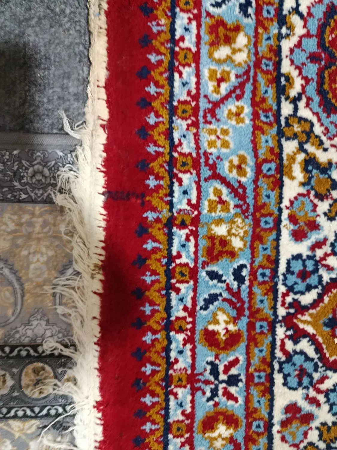 فرش 9 متری قدیمی|فرش|ضیابر, |دیوار