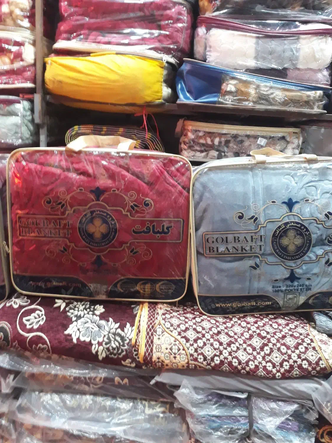 پتوی گلبافت دونفری|رختخواب، بالش، پتو|بناب, |دیوار